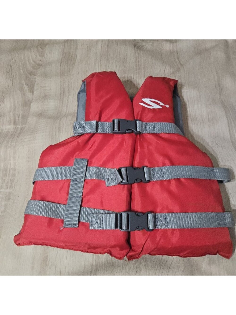 STEARNS Youth Boating Vest 50-90 lbs - Red Gray Flotation Aid